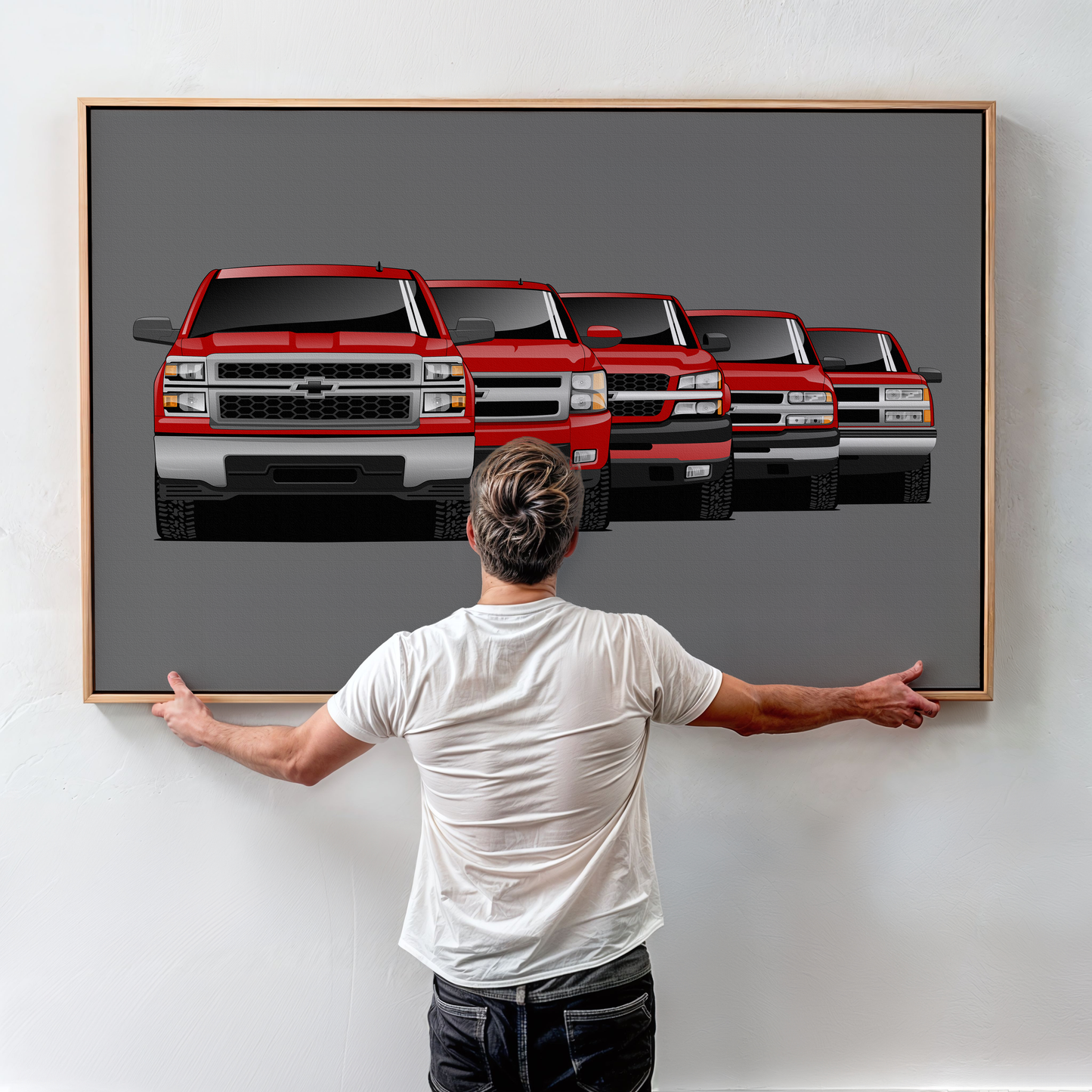 SILVERADO TRUCK GENERATIONS WALL ART