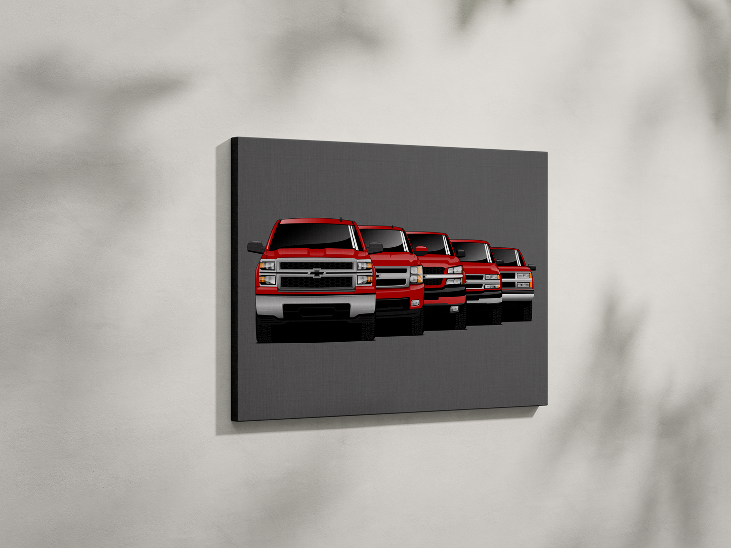 SILVERADO TRUCK GENERATIONS WALL ART