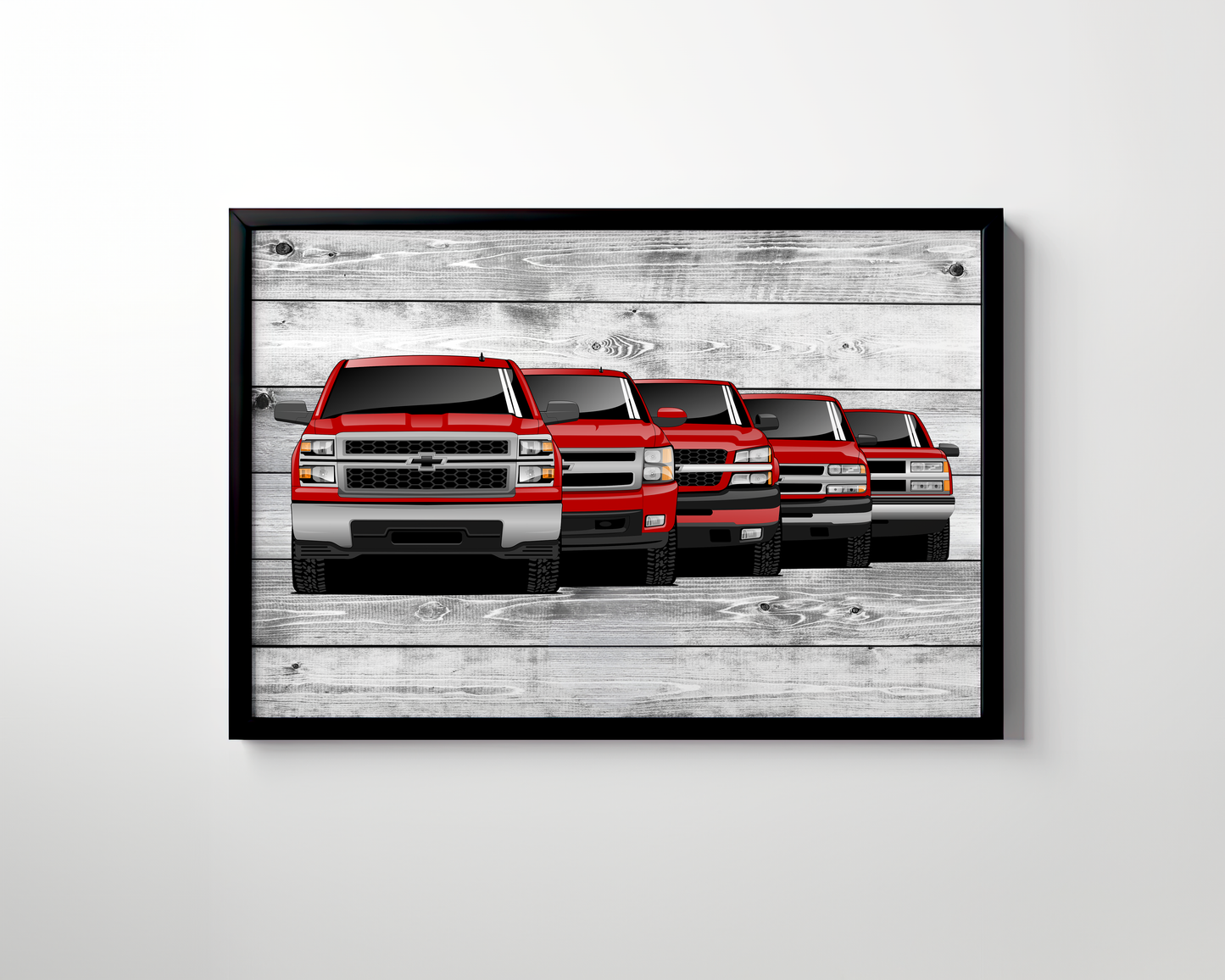 SILVERADO TRUCK GENERATIONS WALL ART