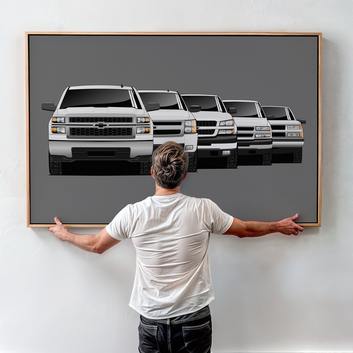 SILVERADO TRUCK GENERATIONS WALL ART