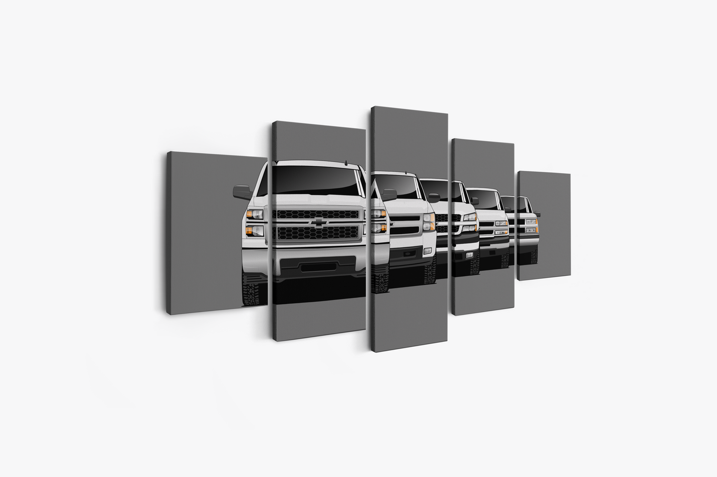 SILVERADO TRUCK GENERATIONS WALL ART