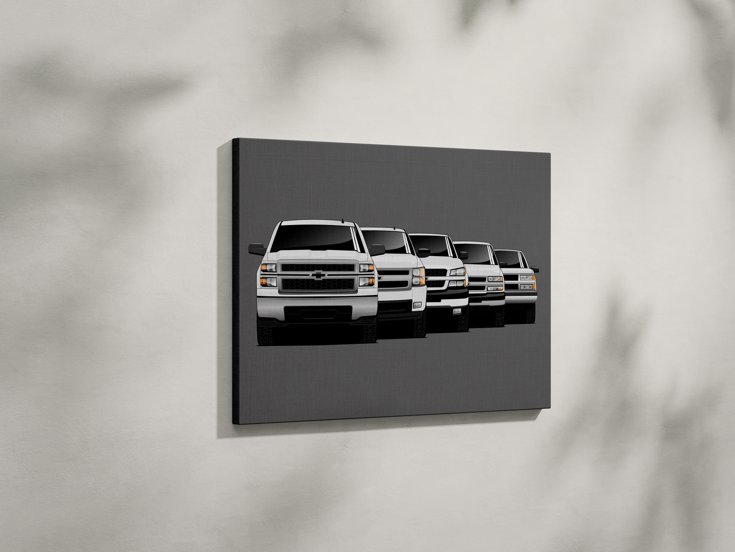 SILVERADO TRUCK GENERATIONS WALL ART