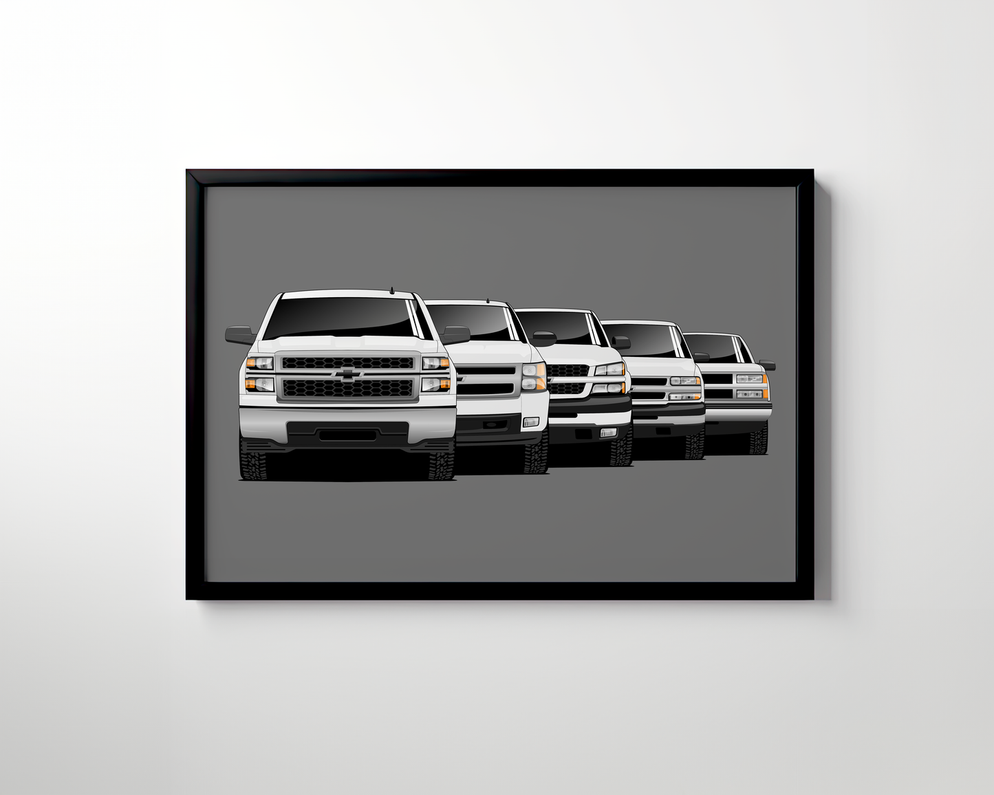 SILVERADO TRUCK GENERATIONS WALL ART