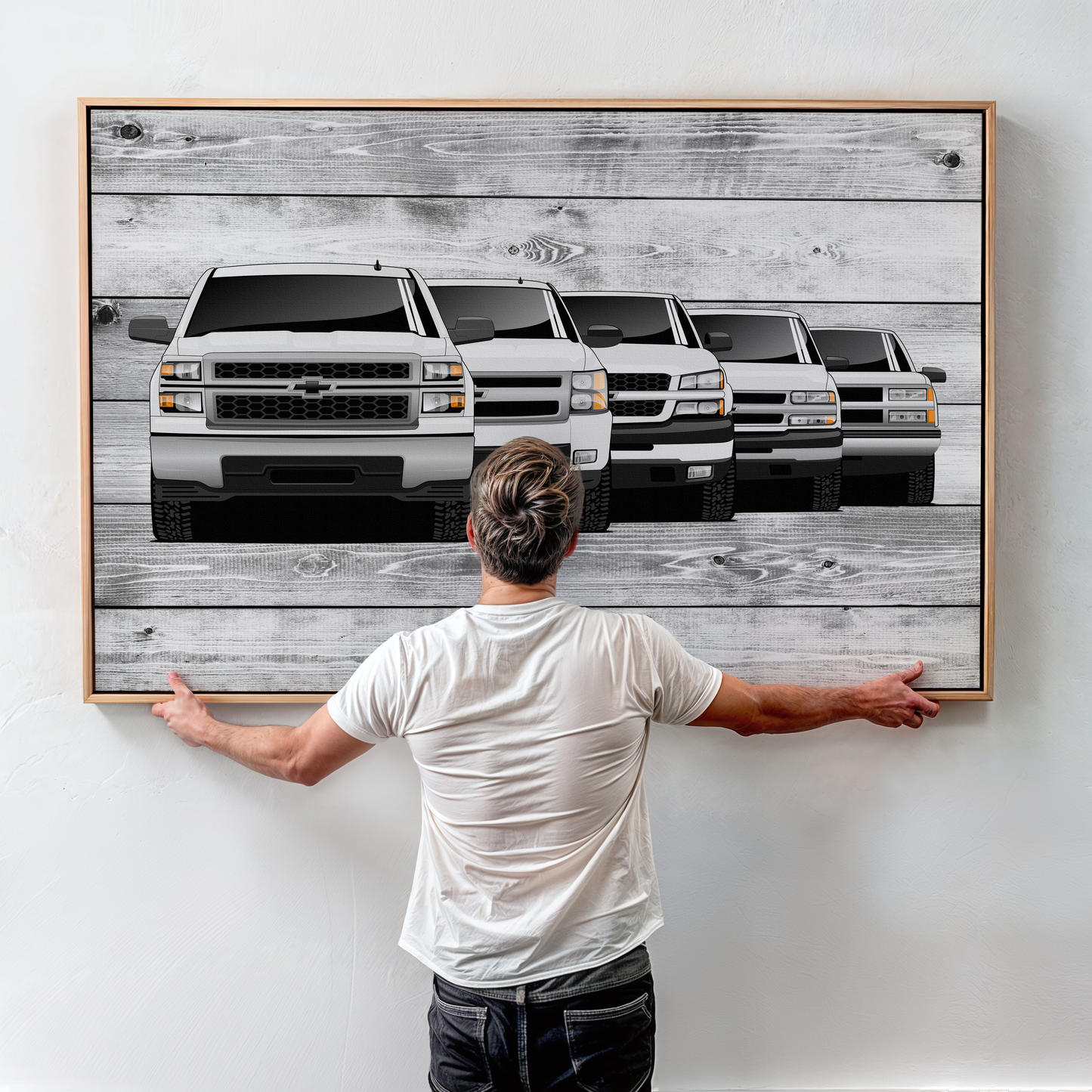 SILVERADO TRUCK GENERATIONS WALL ART