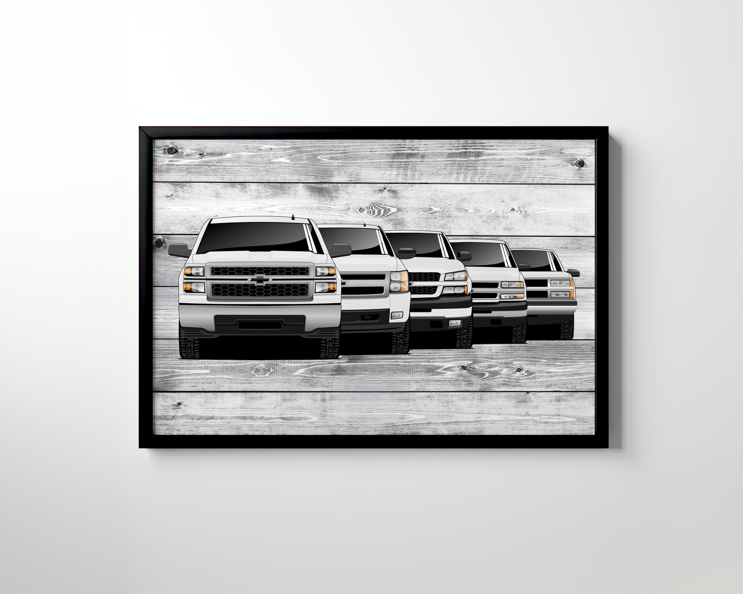 SILVERADO TRUCK GENERATIONS WALL ART