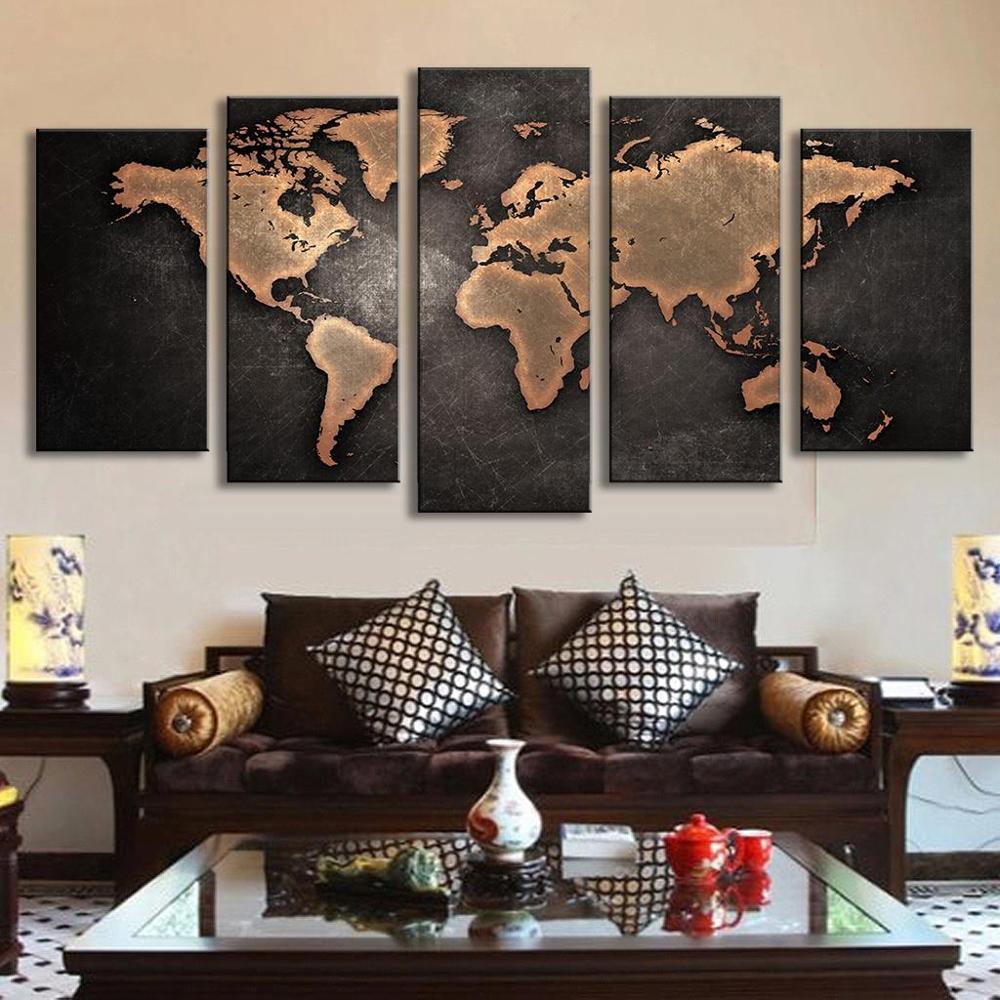 WORLD MAP WALL ART