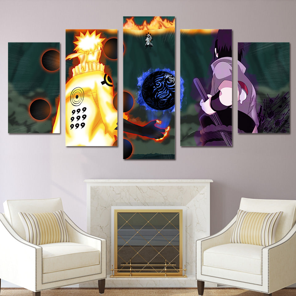 NARUTO & SASUKE VS MADARA CANVAS ART