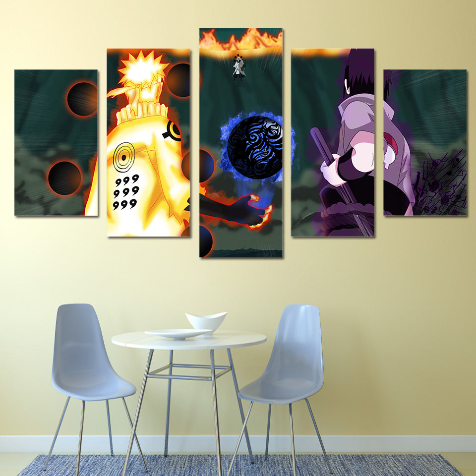 NARUTO & SASUKE VS MADARA CANVAS ART