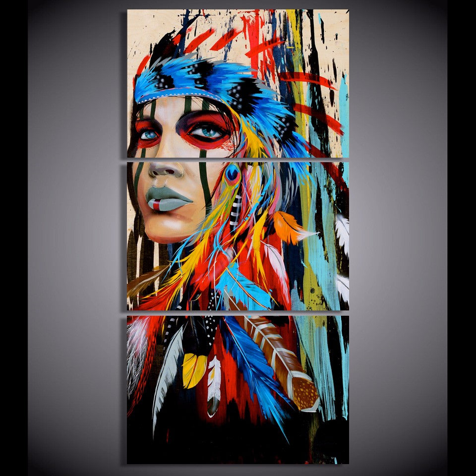 NATIVE AMERICAN GIRL CANVAS