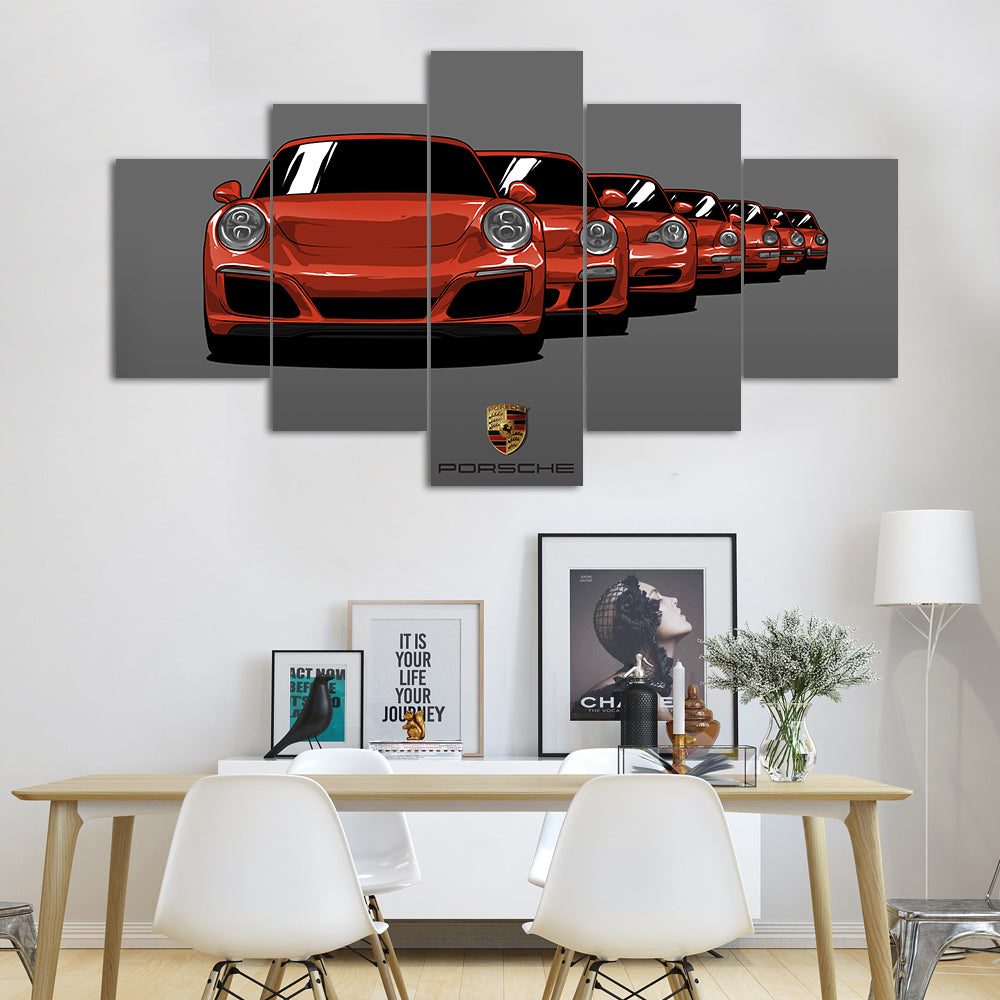 PORSCHE GENERATION WALL ART