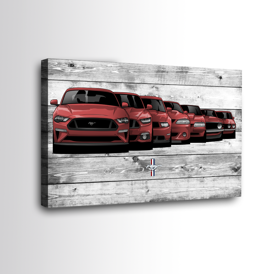 MUSTANG GENERATION CANVAS ART