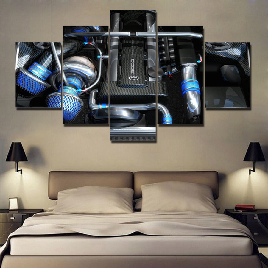 JDM ENGINE CAR CANVAS ART